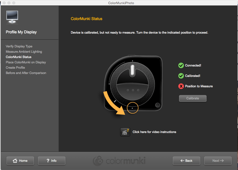 ColorMunki Calibration Wizard